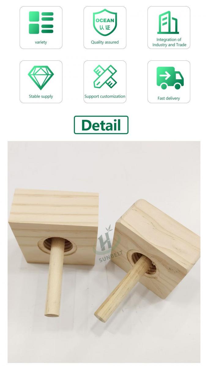 Cylinder / Square Empty Essential Oil Reed Diffuser Bottle With Wooden Ball Stick 2