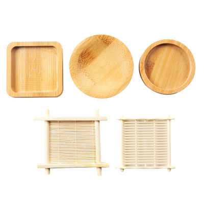 Bamboo Coasters For Crafts, Squre Round Coasters For Crafts Bọc vải đơn giản uống cup coaster với kích thước phù hợp