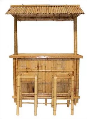 Bamboo Tiki Bar Set với Bamboo Roof cho sân sau & Garden Bar Furniture for Outdoor Entertainment