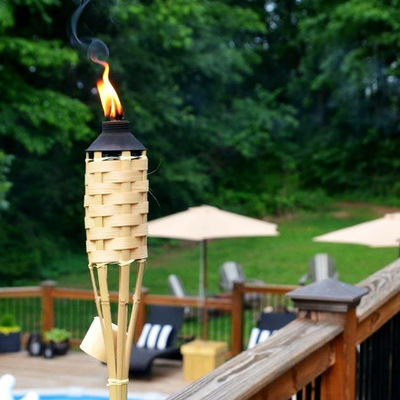 120cm Natural Bamboo Torch For Festival Celebrate, Luau Party, Outdoor Lighting