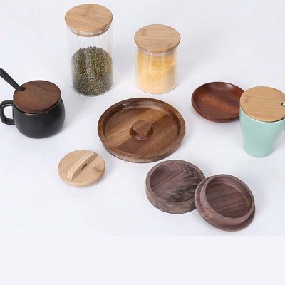 Nước hoa nến chai nắp Bamboo Jar nắp Laser Logo cho ly thủy tinh nhựa