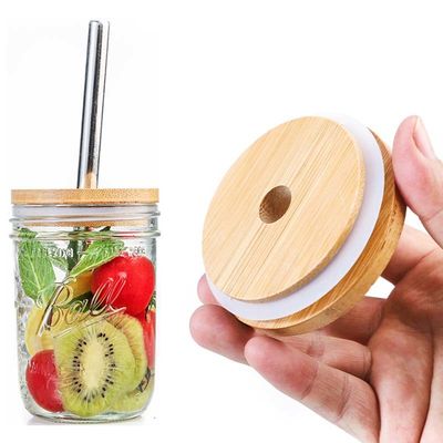Bia có thể tương thích dùng lại nắp Bamboo Jar nắp với lỗ rơm