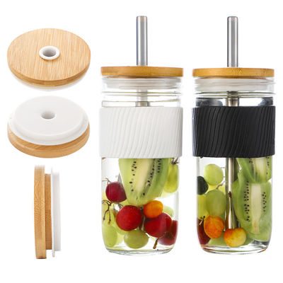 Bia có thể tương thích dùng lại nắp Bamboo Jar nắp với lỗ rơm
