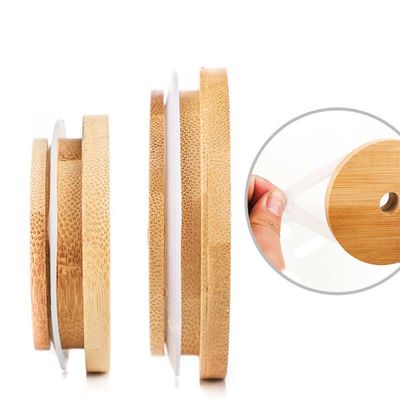 Silicon Ring Bamboo Jar Lid Storage Jar Candle Jar Bamboo Airtight Lids