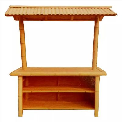 Bamboo Beach Tiki Bar With Bottle Rack Drinking Bamboo Chairs With Back Support