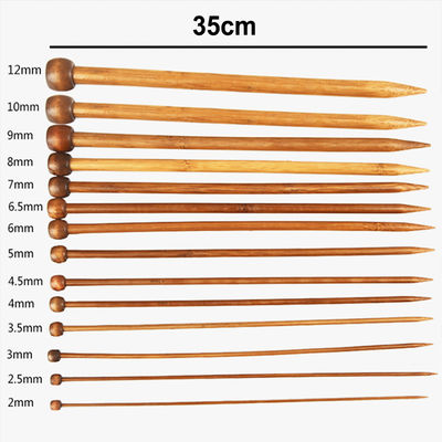 12 chiếc kim đan tròn bằng tre Bộ móc tre