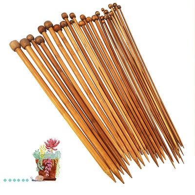 12 chiếc kim đan tròn bằng tre Bộ móc tre
