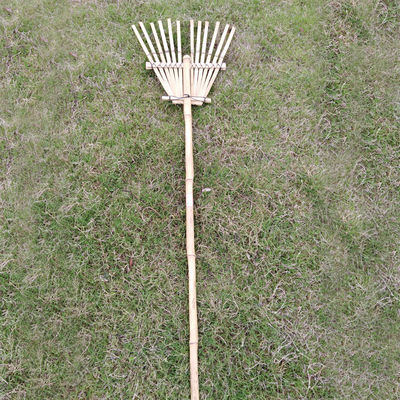 Natural Bamboo Rake Handmade Garden Rakes Harrow Support Customized