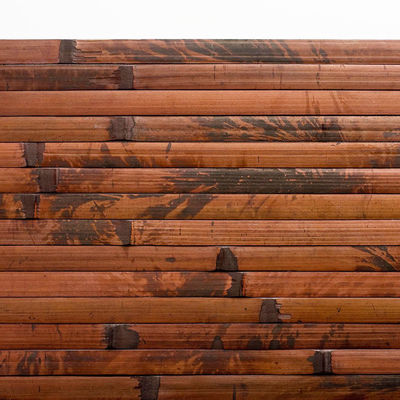 Natural Bamboo Wallpaper Hand Made Bamboo Paneling 17mm Woven Back For Home Decoration