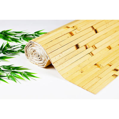 Customized Bamboo Wallpaper Bamboo Paneling 17mm Width Woven Back