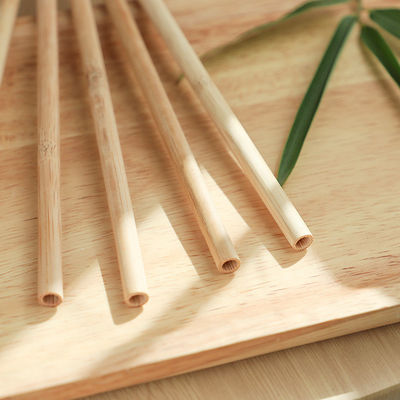 Thân thiện với môi trường Ống hút tre tái sử dụng cho bữa tiệc Trà cà phê Đồ uống 10cm 12cm