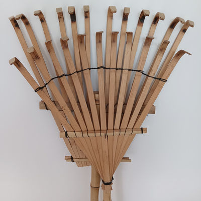 Light Weight Bamboo Gress Rake Garden Lawn Quick Assemble Leaf Rake 32cm