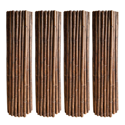 Natural 180cm 240cm Black Bamboo Fence For Garden Decoration Fencing Wall