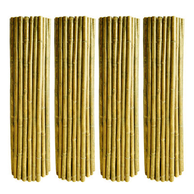 Home Garden Nursery Durable Garden Fence Bamboo Roller Paneling Natural Color