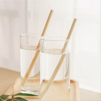 Compostable Organic Bamboo Straws Customized Logo Travel Juice Cocktail Use