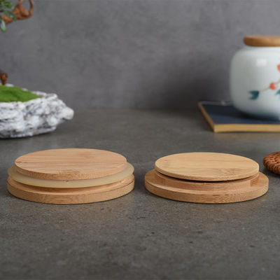 Silicon Ring Bamboo Jar Lid Storage Jar Candle Jar Bamboo Airtight Lids