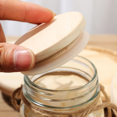 Nước hoa nến chai nắp Bamboo Jar nắp Laser Logo cho ly thủy tinh nhựa
