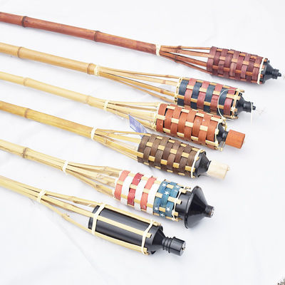 110cm Outdoor Natural Bamboo Torch Citronella Torch For Garden Lighting, Luau Party