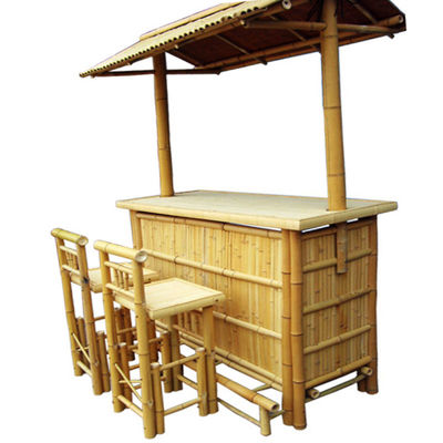 Indoor Outdoor Tropical Cabana Party Bamboo Tiki Bars With Counter Bamboo Chair