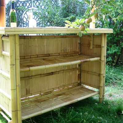 Beach Party Bamboo Tiki Bars With Counter Beverage Table Foldable Beach Bars