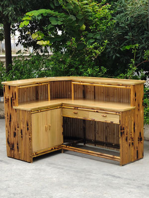 Beach Party Bamboo Tiki Bars With Counter Beverage Table Foldable Beach Bars