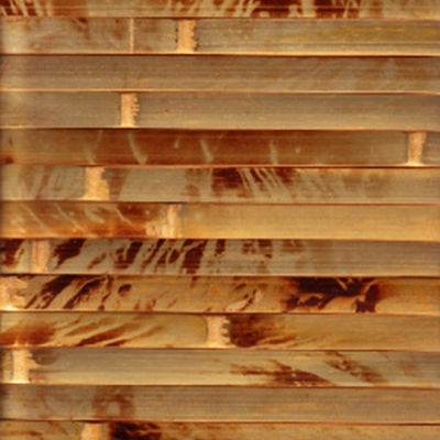 Natural Bamboo Wallpaper Hand Made Bamboo Paneling 17mm Woven Back For Home Decoration
