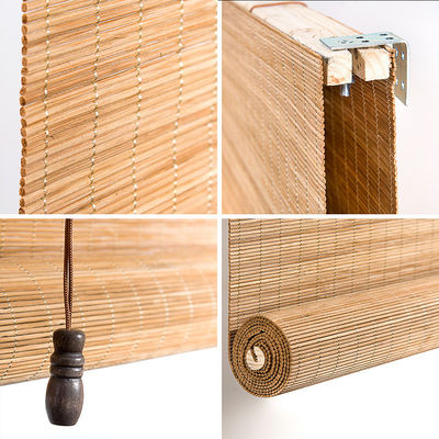 Rèm cuốn bằng tre dài 1,8m Trang trí nội thất Cửa sổ tre cuộn lên Cửa chớp chống nắng La Mã