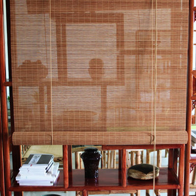 Privacy Indoor Bamboo Roller Blind With Lift,  Anti UV Waterproof Bamboo Curtains