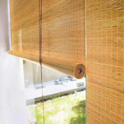 Privacy Indoor Bamboo Roller Blind With Lift,  Anti UV Waterproof Bamboo Curtains