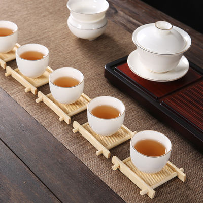 Đế lót ly tre trống xốp nhỏ cho khay chậu cây mọng nước 3,2 inch