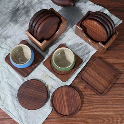 Đế lót ly tre trống xốp nhỏ cho khay chậu cây mọng nước 3,2 inch