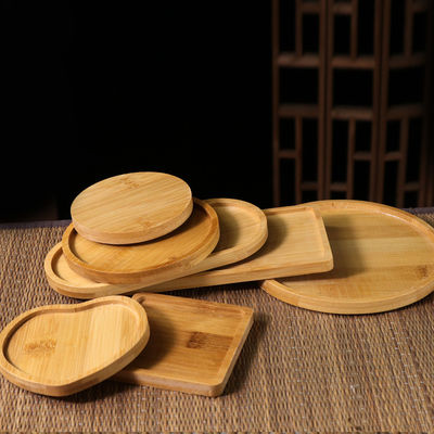Bamboo Plant Saucer Blank Bamboo Coasters For 3.2 Inch Plant Pots Succulent Plants