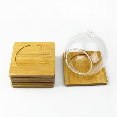 Natural Wooden Blank Bamboo Coasters For Mug Cup Anti Scratch Table Mat
