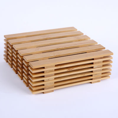 Customized Blank Bamboo Coasters Drinking Coasters Laser Pattern Cups Utensil
