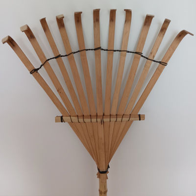 Natural Bamboo Rake Handmade Garden Rakes Harrow Support Customized