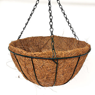 Coconut Coir Hanging Planters Outdoor Metal Wire Baskets With Coco Liner Hanging Pots For Plants Indoor