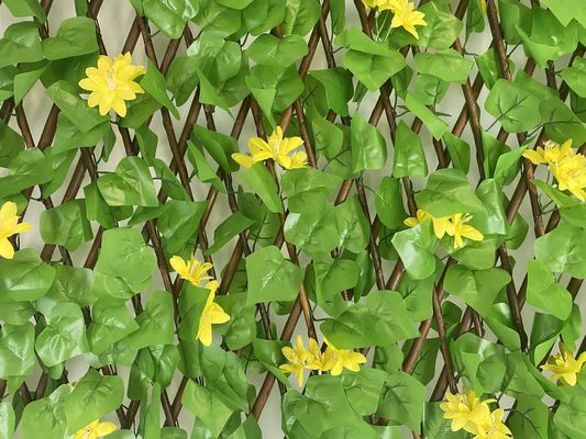 Tấm hàng rào liễu nhân tạo bằng lá PVC 1x1m cho khu vườn riêng tư