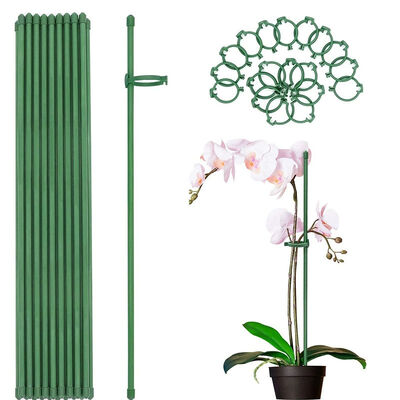 90cm L 8mm Diameter Plants Supporter Steel Cane New Design Plastic Coated Garden Trellis for Comfortable Greenhouses