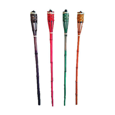 Natural Bamboo Torch for Outdoor Camping, Garden Party Decor, Handmade Eco-Friendly Fire Torch