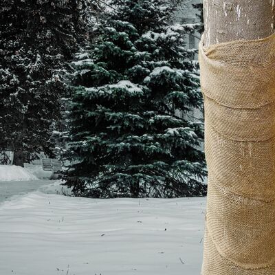 Natural Jute Burlap Tree Wrap Roll for Winter Tree Protection Garden Plant Trunk Cover