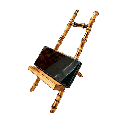 Factory Wholesale Handmade Natural Bamboo Phone & Tablet Stand Holder Desktop Bamboo Craft Accessory for Home Office Decoration